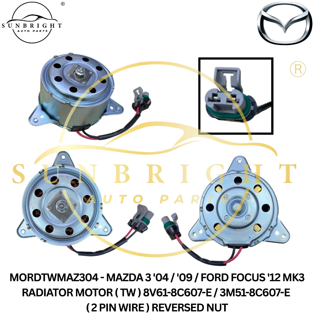 MAZDA 3 04 / 09 / FORD FOCUS 12 MK3 RADIATOR MOTOR ( TW ) 8V61-8C607-E / 3M51-8C607-E ( 2 PIN WIRE )