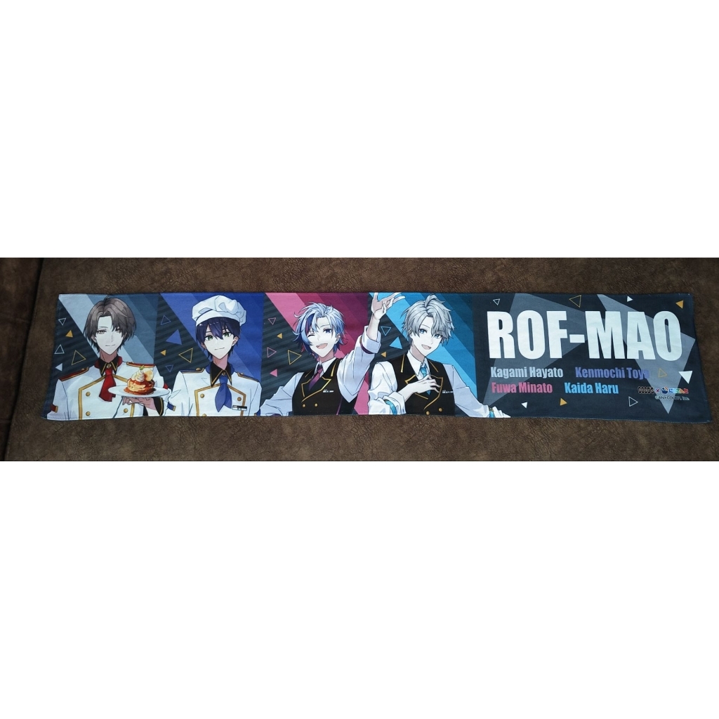 STOK NIJISANJI VTUBER ผ้าขนหนูยาว KENMOCHI TOYA KAGAMI HAYAYO FUWA MINATO KAIDA HARU MERCHANDISE ROF