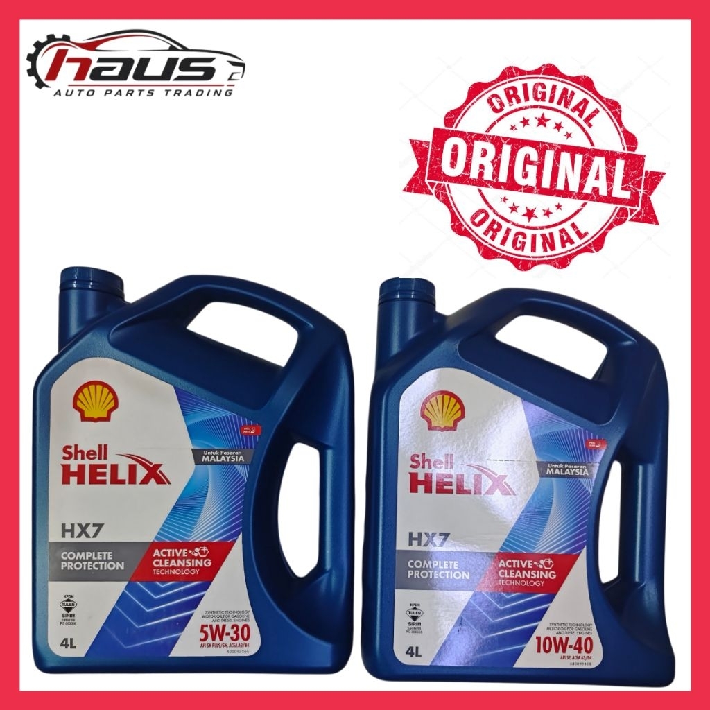 % SHELL HX7 10W40 SEMI SYNTHETIC 4LITER