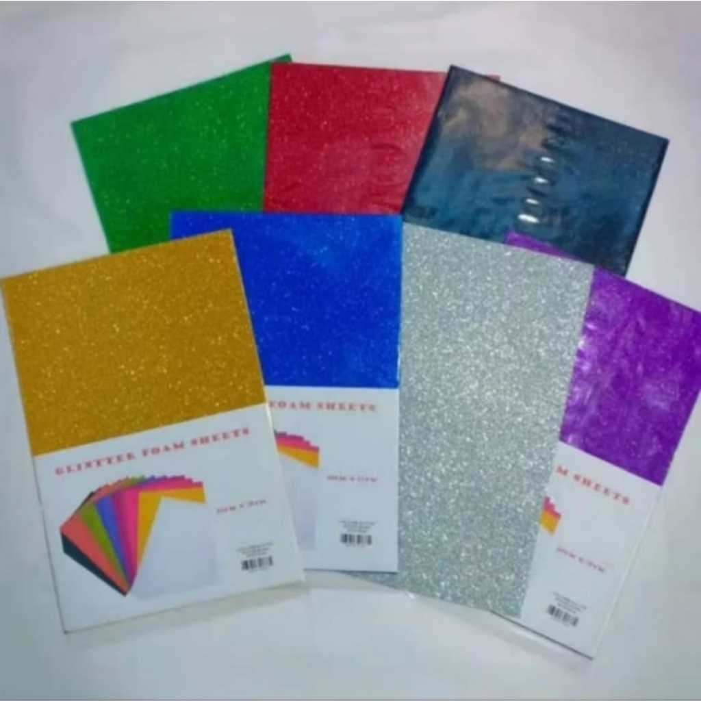 Stok Sedia Glitter EVA Foam Sheet /Kpingan EVA Foam Glitter
