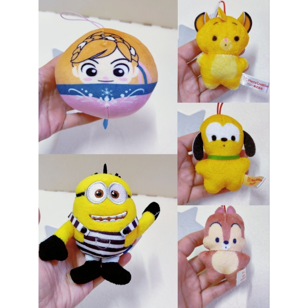 Preloved ตุ๊กตา/ พวงกุญแจ SKC15 Frozen Anna Minion Simba Lion King พลูโต Chip