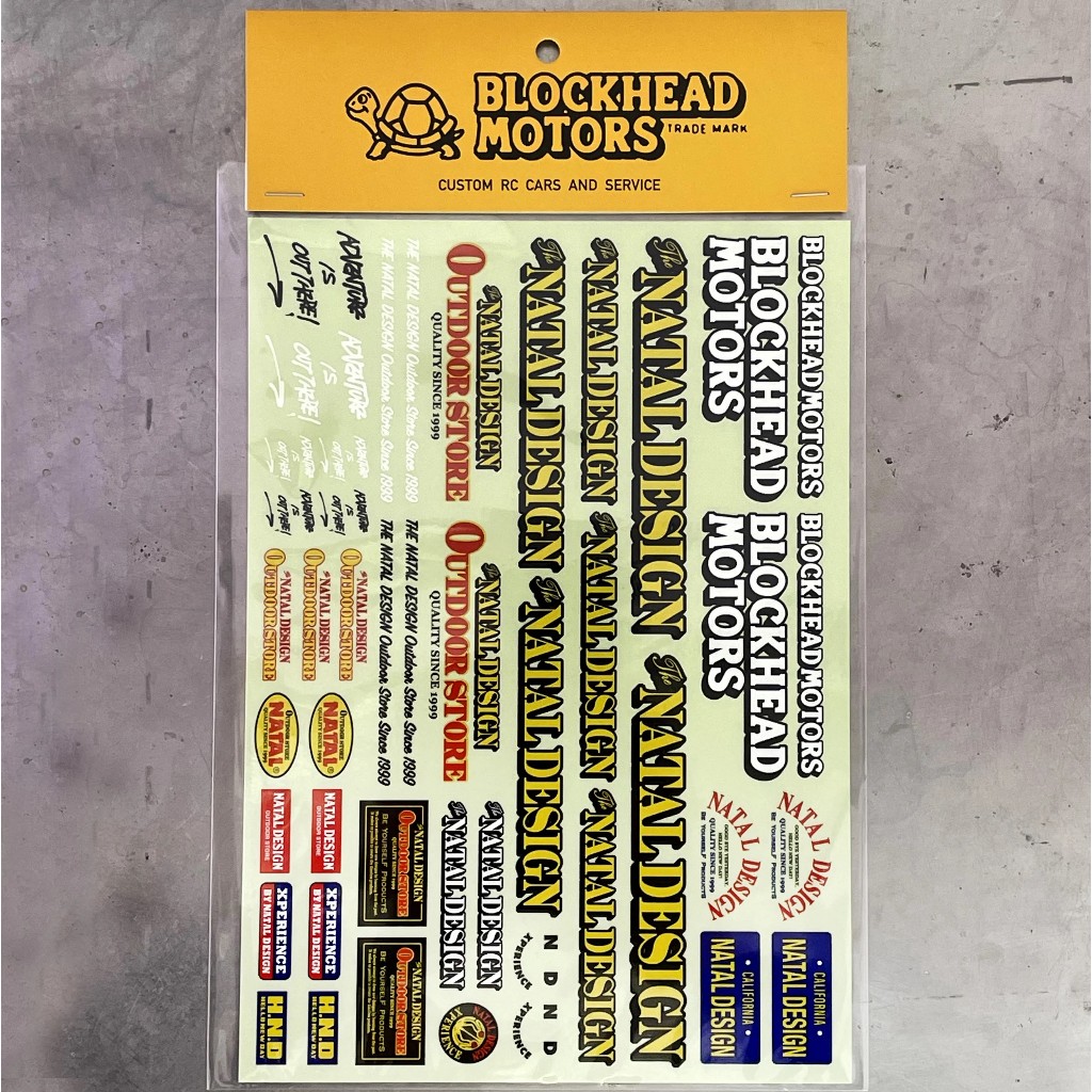 BLOCKHEAD MOTORS NATAL DESIGN x BLOCKHEAD MOTORS แผ่นรูปลอก Collaboration