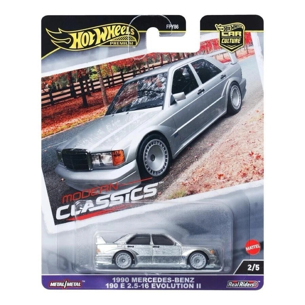 Hot Wheels 1990 Mercedes-Benz 190E 2.5-16 Evolution II Modern Classics 2024 Mercedes 190E Modern Cla