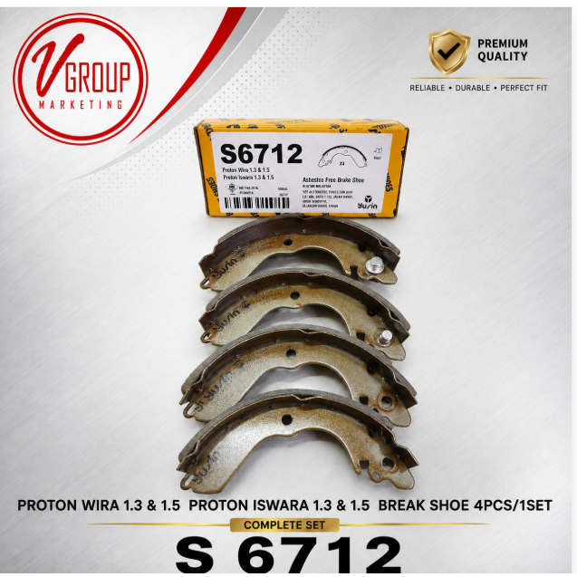 PROTON WIRA 1.3 & 1.5 PROTON ISWARA 1.3 & 1.5 BREAK SHOES (S-6712)