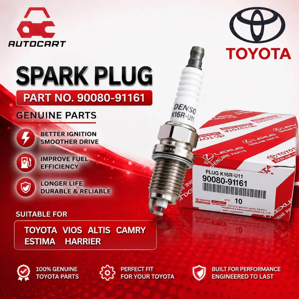 TOYOTA SPARK PLUG K16R-U11 ( 4PCS ) AE101 / VIOS / ALTIS / WISH 90080-9161