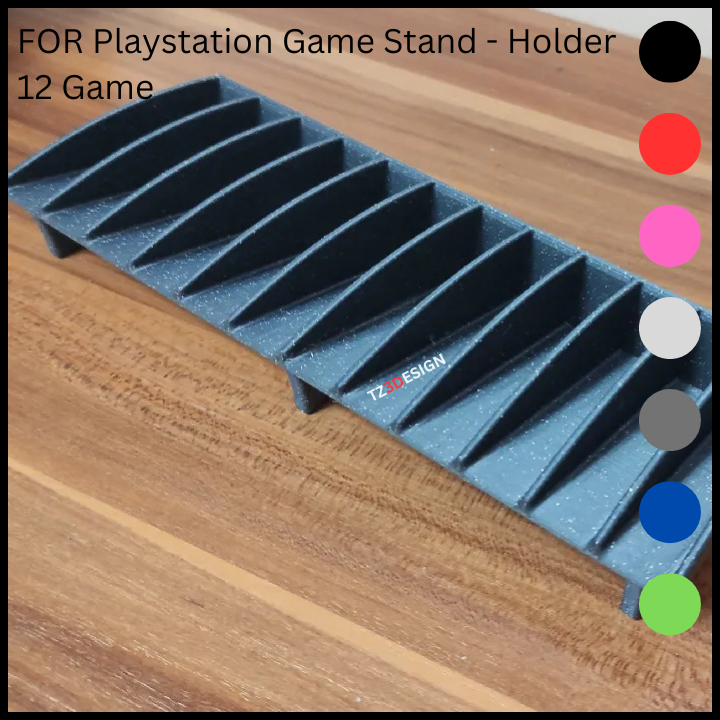 TZ3DESIGN ขาตั้งเกม Playstation - ที่วางเกม 12 เกม [คุณภาพสูง] J0013