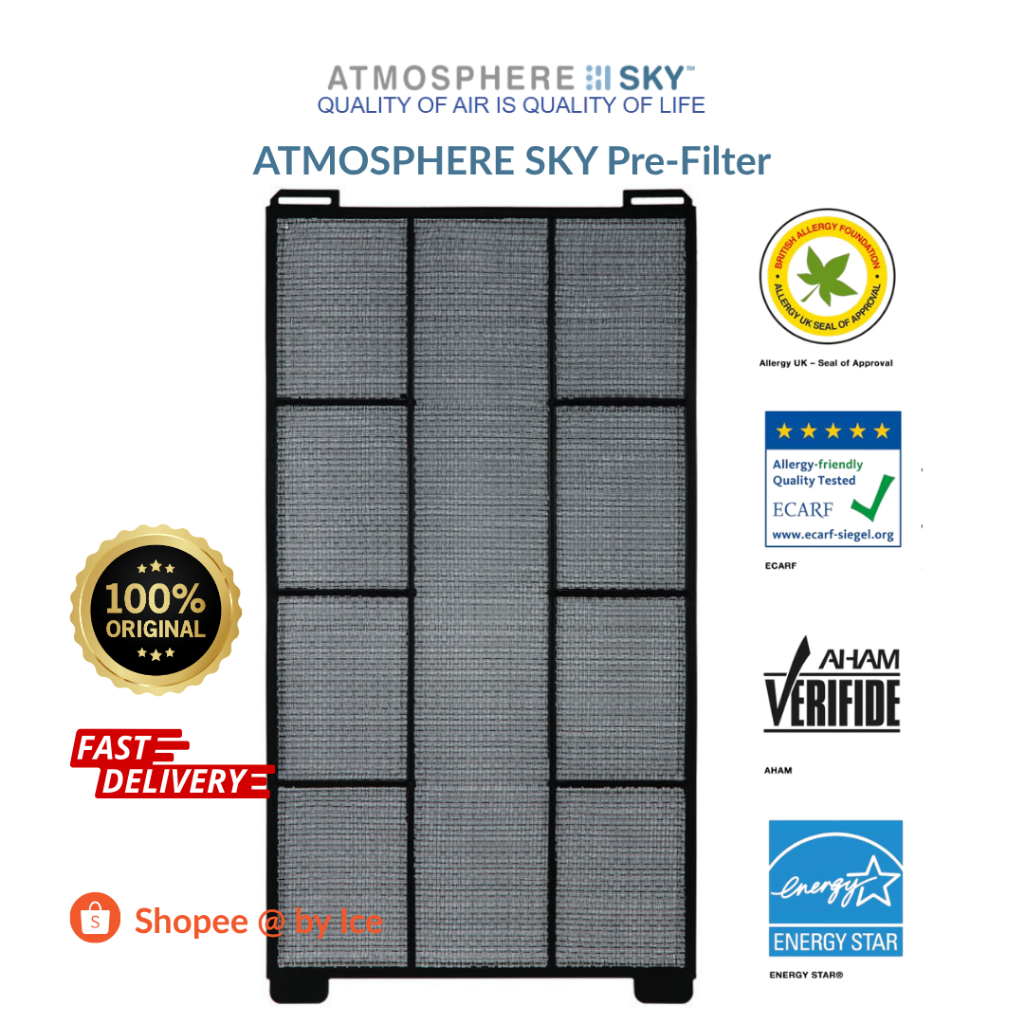 ATMOSPHERE SKY Pre-Filter - ถอดผ้าสําลีและฝุ่นละอองขนาดใหญ่จากอากาศ