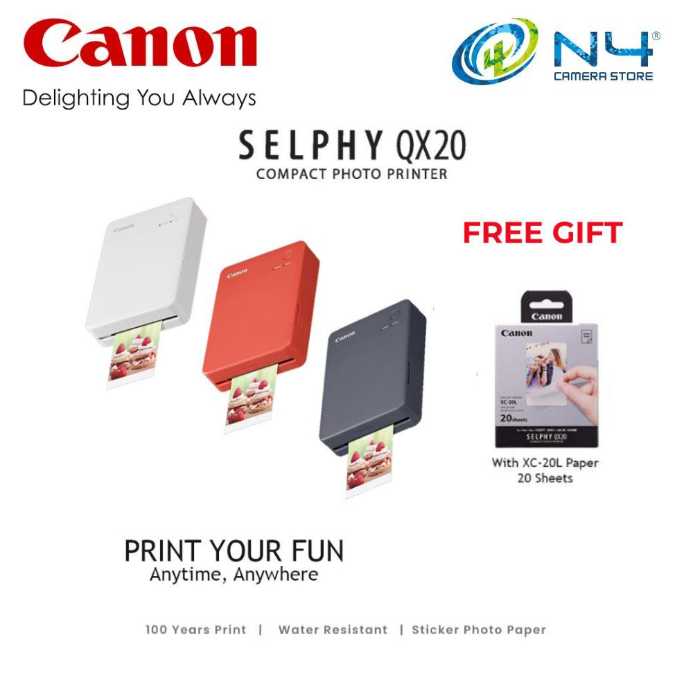 Canon Selphy Square & Card Size QX20 / QX-20 เครื่องพิมพ์ภาพถ่ายขนาดกะทัดรัด
