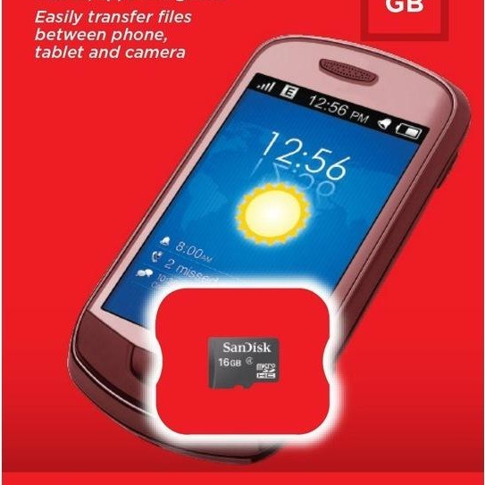 การ์ดหน่วยความจํา SanDisk 16GB