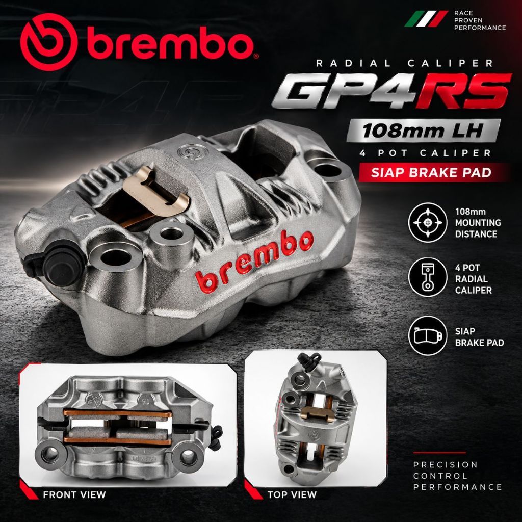 BREMBO GP4RS GP4-RS 4 หม้อ 108MM Radial เบรค Caliper น้ําหนักเบา รุ่นใหม่ GP4