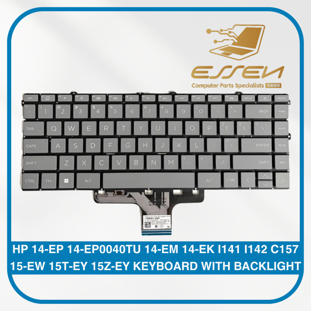 HP 14-EP 14-EP0040TU 14-EM 14-EK I141 I142 C157 15-EW 15T-EY 15Z-EY คีย์บอร์ดพร้อมแบ็คไลท์