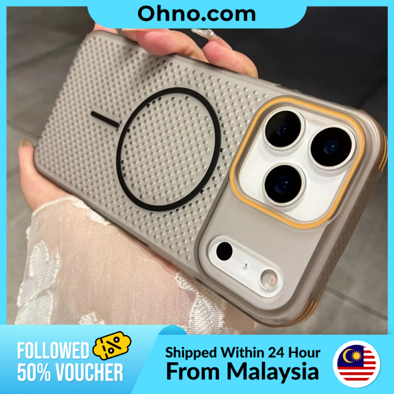OHNO Sarung Telefon Penyejuk Ais Nipis Magnetik Lubang Pelesapan Haba Menyeluruh untuk iPhone 17 16 