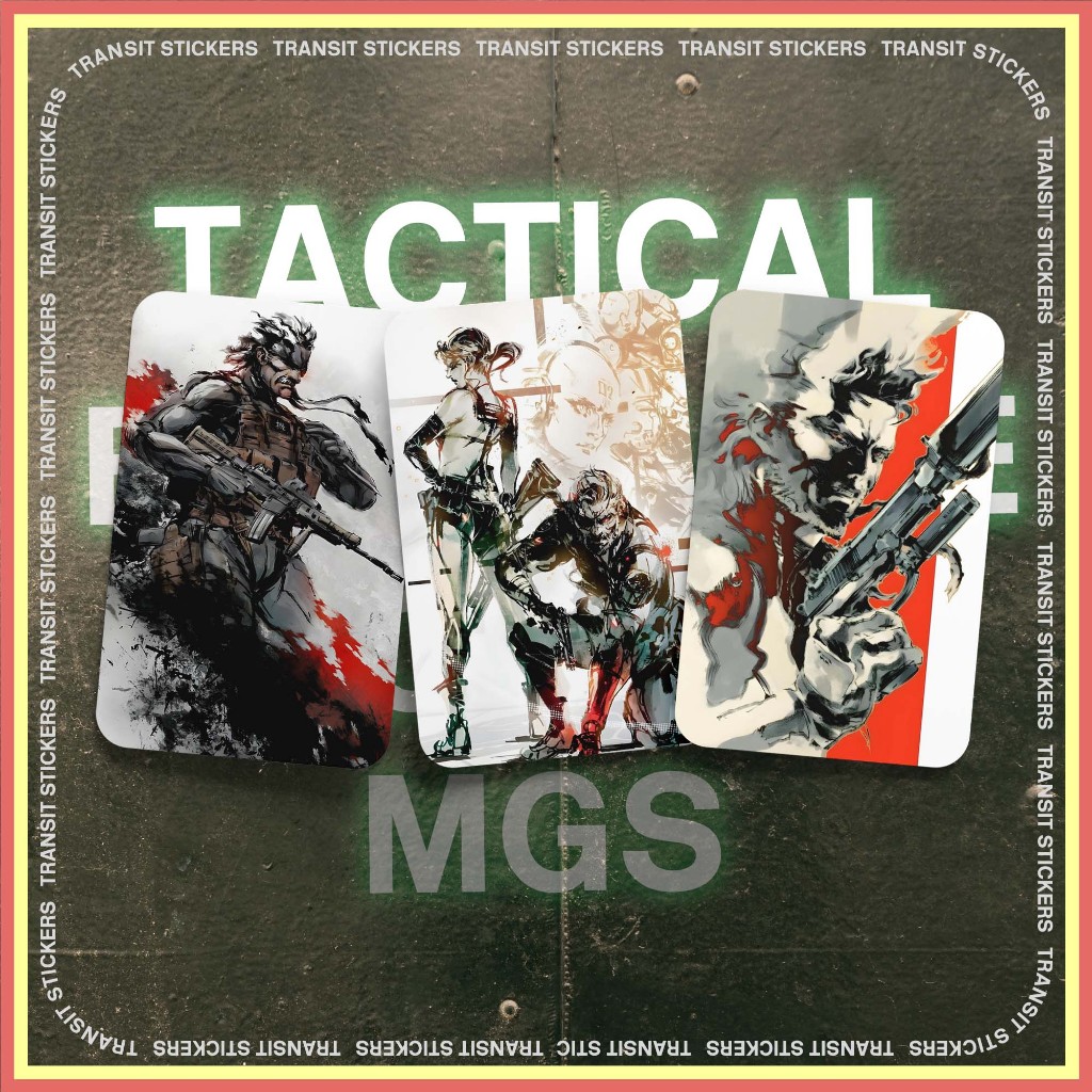 Metal Gear Solid Art โดย Yoji Shinkawa Custom Touch n Go MyRapid Card Sticker Transit Stickers