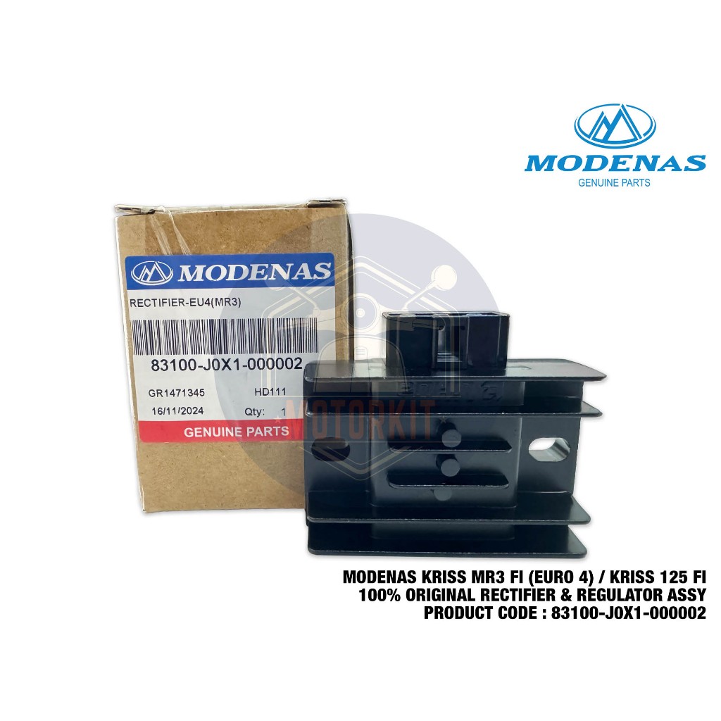 MODENAS KRISS MR3 FI EURO 4 KRISS 125 FUEL INJECTION REGULAR RECIIER ASSY 83100-J0X1-000002