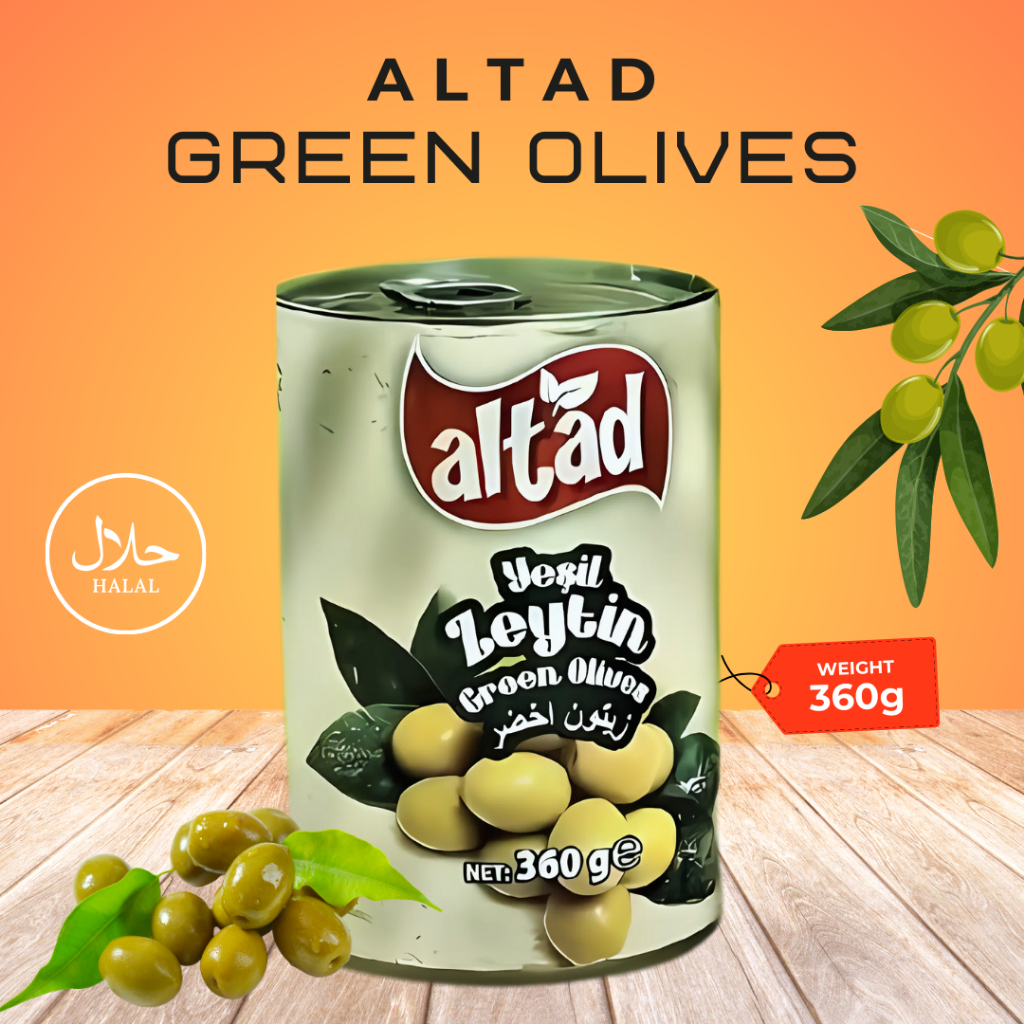 Olives Green 360g Altamed Taste Olives สําหรับมื้ออาหารประจําวันหรือของว่างเพื่อสุขภาพ