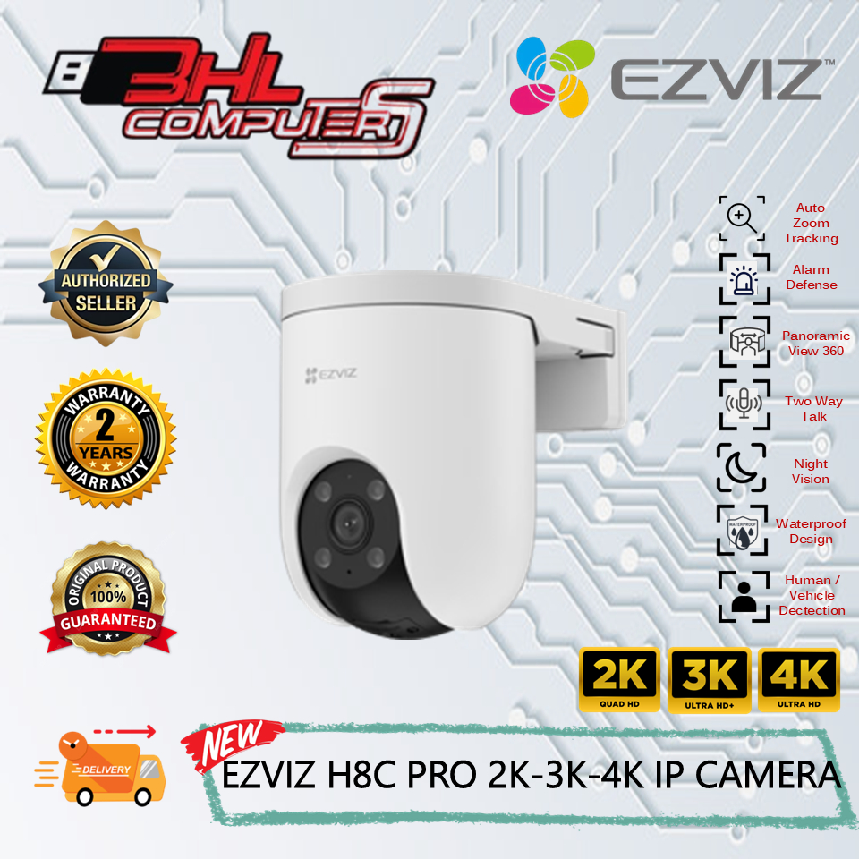 กล้อง Wi-Fi กันน้ํากลางแจ้ง EZVIZ H8C PRO 2K/3K/4K