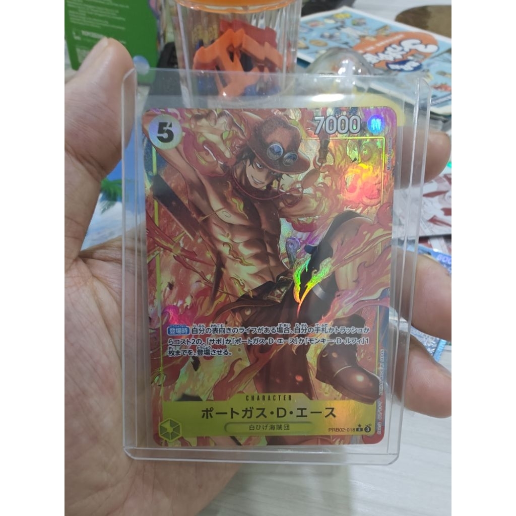 Bandai One Piece OPTCG PRB Parallel AA R Ace PRB02-018