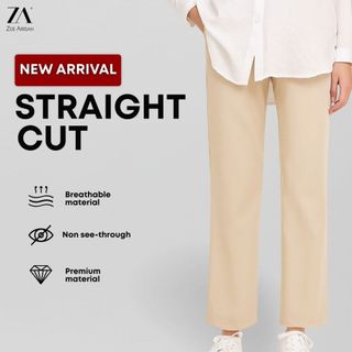 ZOE ARISAH Muslimah Straight Cut Ironless Calyta Omnia Women Pants Casual Pant Seluar Panjang Wanita Murah ZOE ARISSA