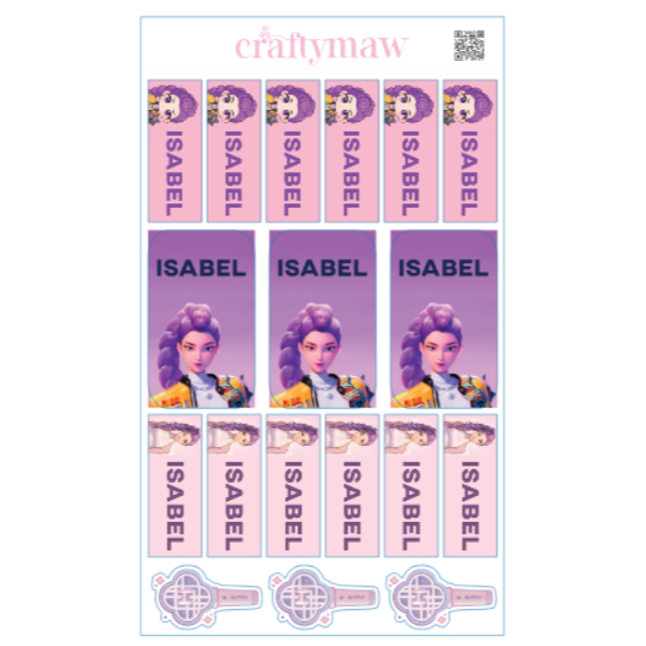 K Pop Demon Hunter สติ๊กเกอร์ชื่อที่กําหนดเองกันน้ํา