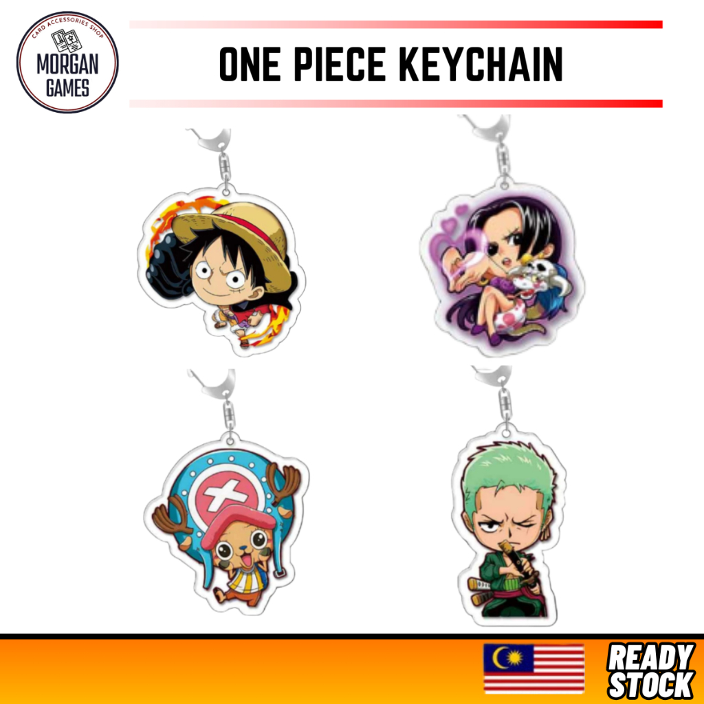 【Morgan Games】[Ready Stock] Anime Keychain | One Piece | Luffy Zoro Nami Robin Sanji Collection Gift