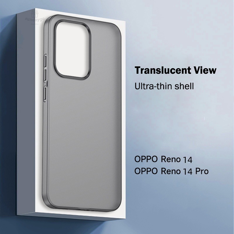 สําหรับOppo Reno 14 Reno14 Pro 5Gโปร่งแสงนุ่มSlim Light PP0 กรณีปกหลัง