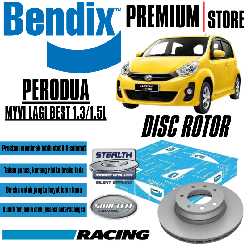 ชุดหน้า Bendix โรเตอร์ - Perodua Myvi Lagi Best 1.3/1.5L 2011 BR9506