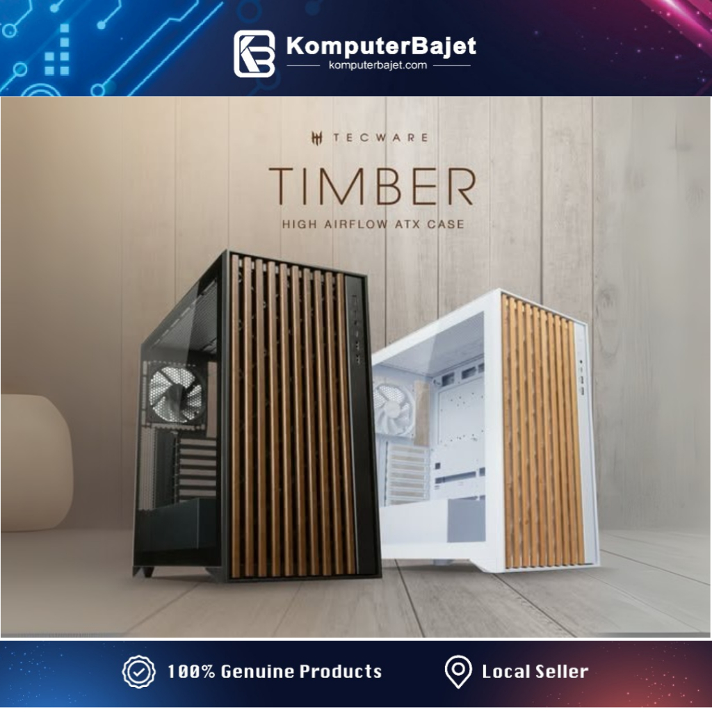 TECWARE TIMBER M TG Micro-ATX แผงไม้ PC ปลอก MID TOWER MATX CASE สีดํา / สีขาว GADGET IT