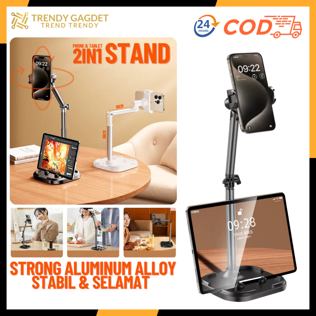 ที่วางโทรศัพท์อลูมิเนียม ปรับได้ 360 องศา