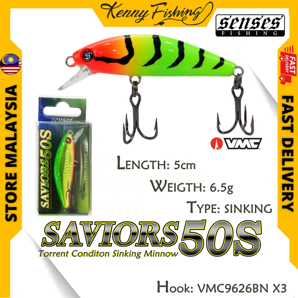 Senses Saviours 50S Lure 50 S Sinking Minnow Saviour SVR50S 50mm 6.5g