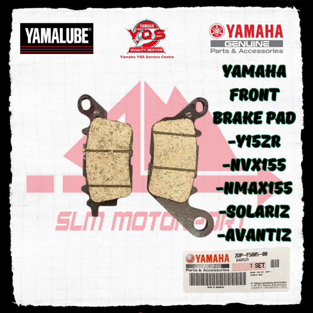 Y15 Y15Z NMAX NVX AVANTIZ SOLARIZ ผ้าเบรคหน้าเบรค 2DP-F5805-00