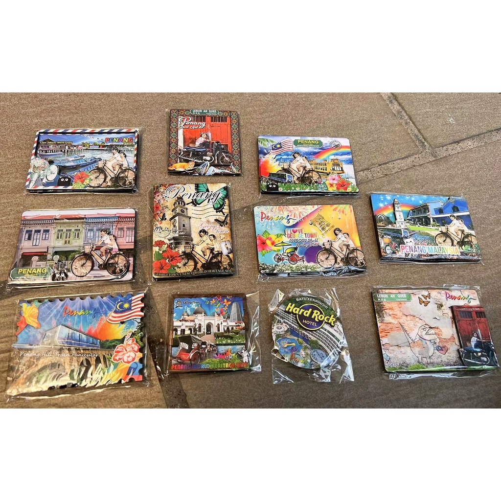 PENANG / 2D WOODEN MAGNET ชุดเดียวหรือ 5 in1