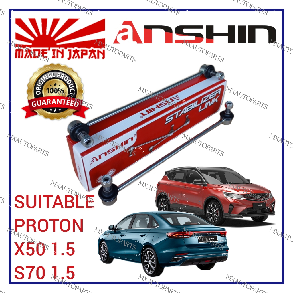 ANSHIN JAPAN FRONT STABILIZER LINK PROTON X50 S70 1.5 ABSORBER LINK SET