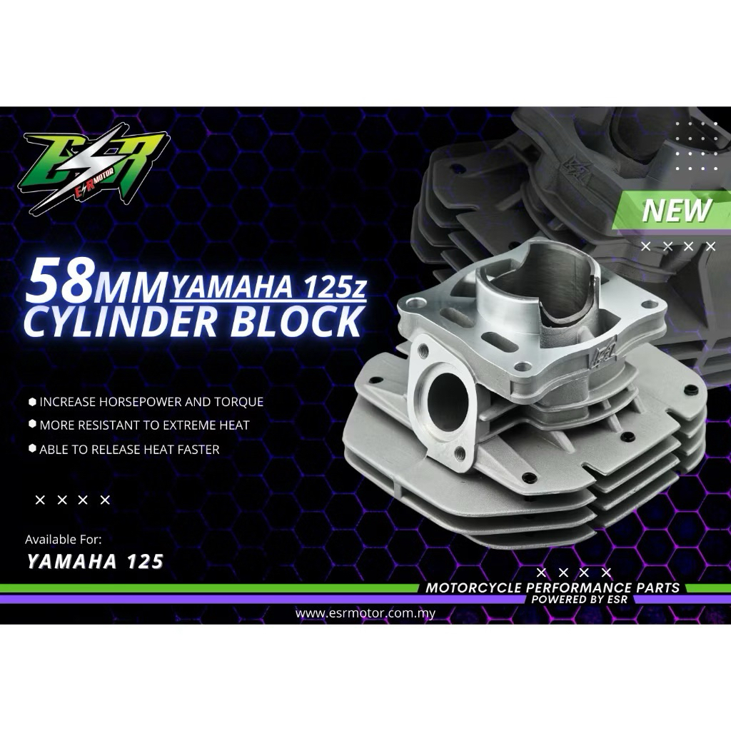 ESR MOTOR RACING BLOCK เท่านั้น Y125Z 56MM 57MM 58MM 59MM 60MM RXZ 56MM