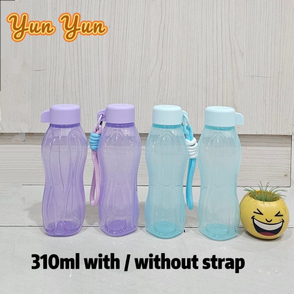 Tupperware Eco Bottle 310ml Screw Cap (มี / ไม่มีสาย) - น้ําเงิน / ม่วง