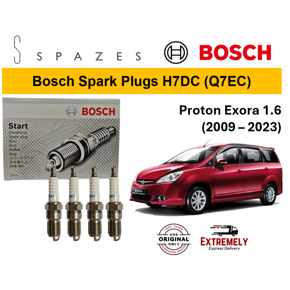 หัวเทียน Bosch Proton Exora Exora Q7EC H7DC HR7DCX (NGK BPR6EF-11)(4 ชิ้น) Exora Non Turbo