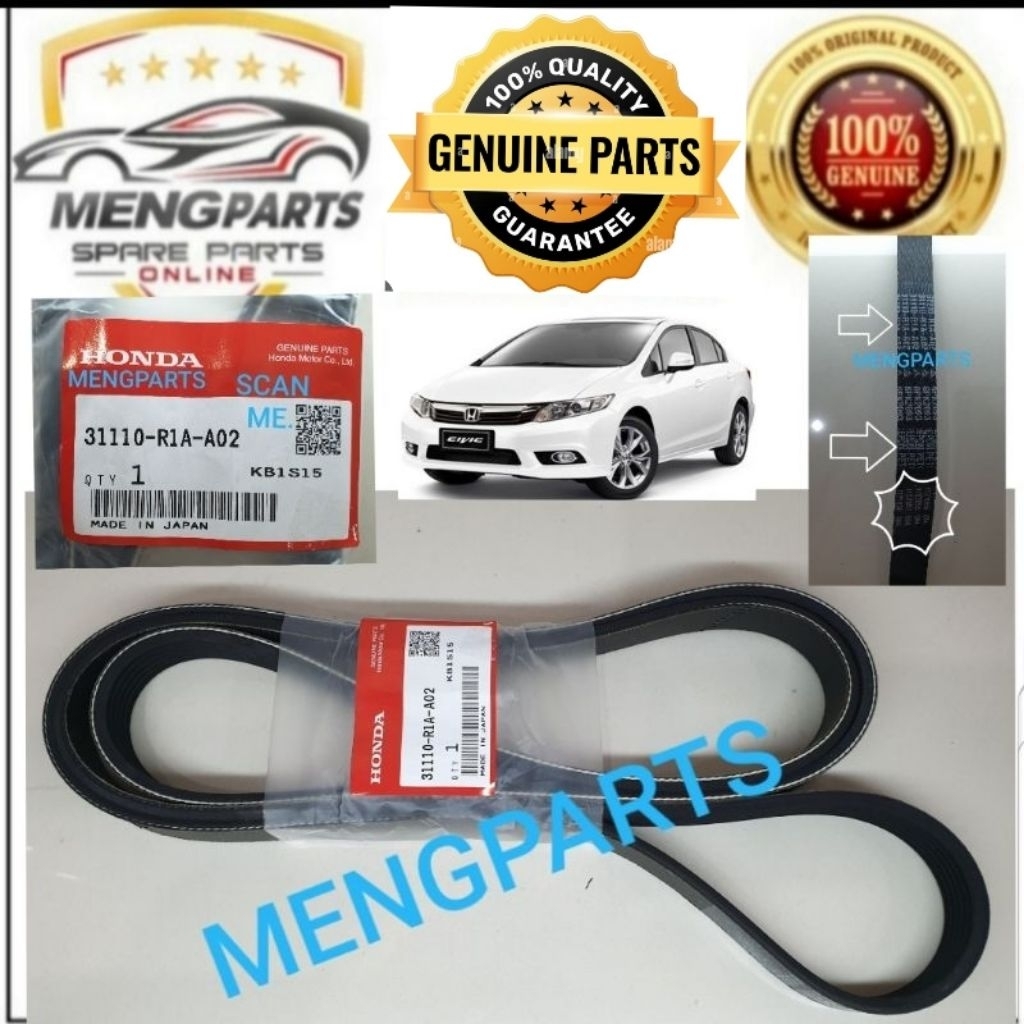 HONDA CIVIC FB TRO 1.8 & 2.0 2012Y-2015Y FAN BELTING 6PK2093 31110-R1A-A02
