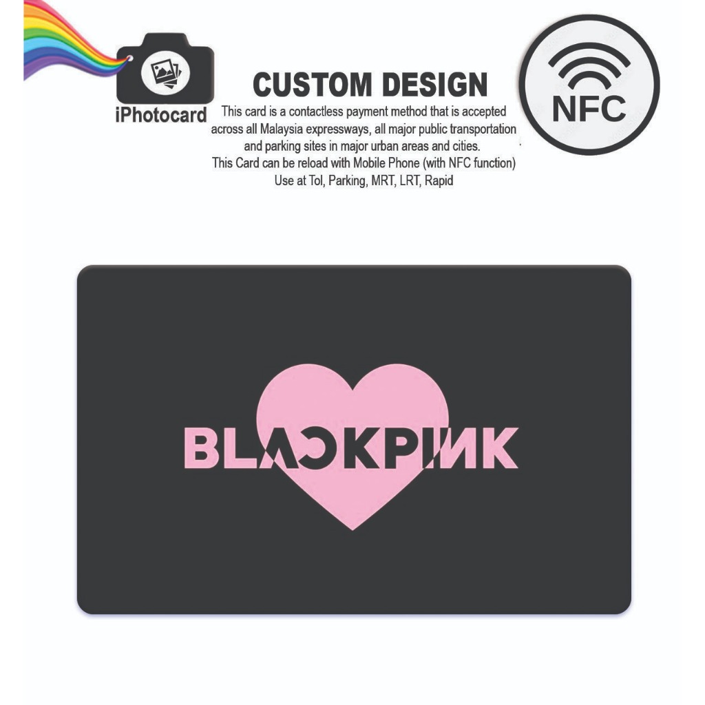 บริการการพิมพ์ UV Touch N Go Card / Membership Card - Black Pick design NFC TNG Card Touch and go ca