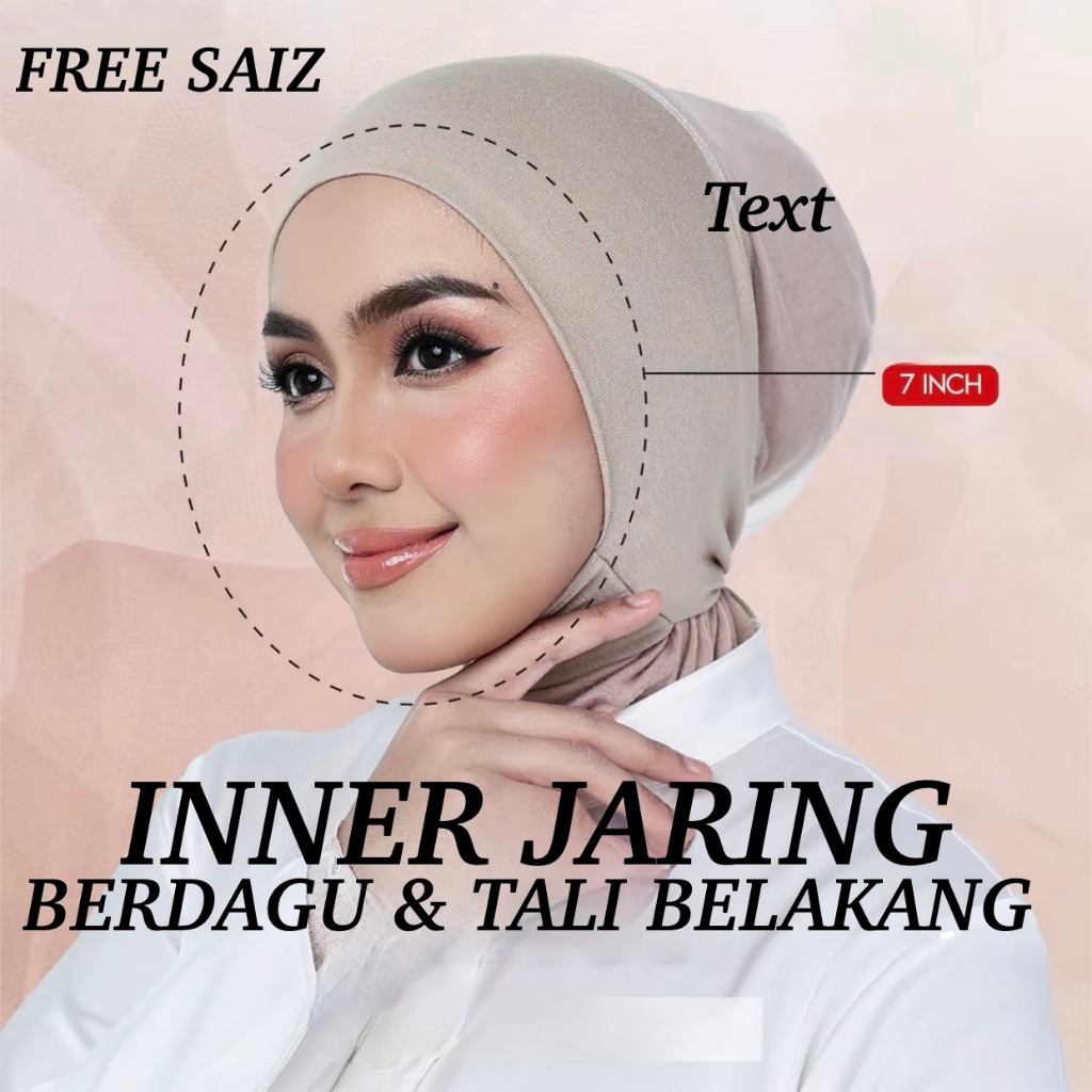 INNER JARING BERDAGU COTTON NET,INNER NECK DAGU ฟรี SAIZ TALI BELAKANG ALYSS,