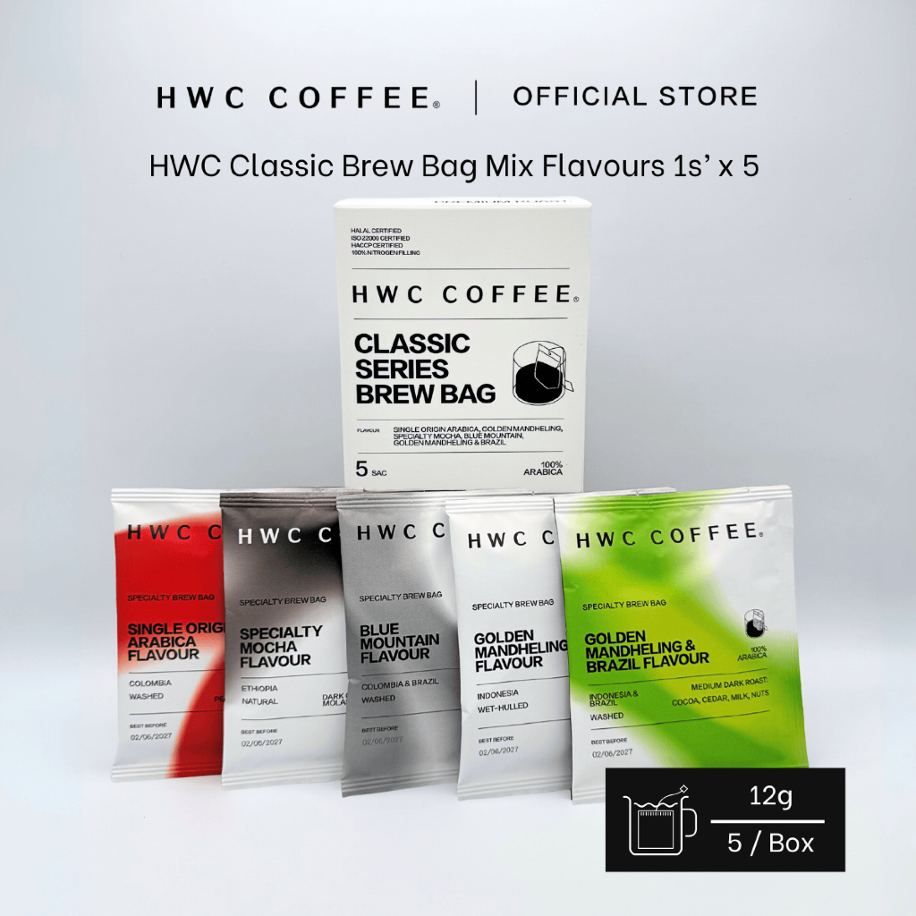HWC Classic Brew Bag Coffee Box (1s x 5 Flavours)