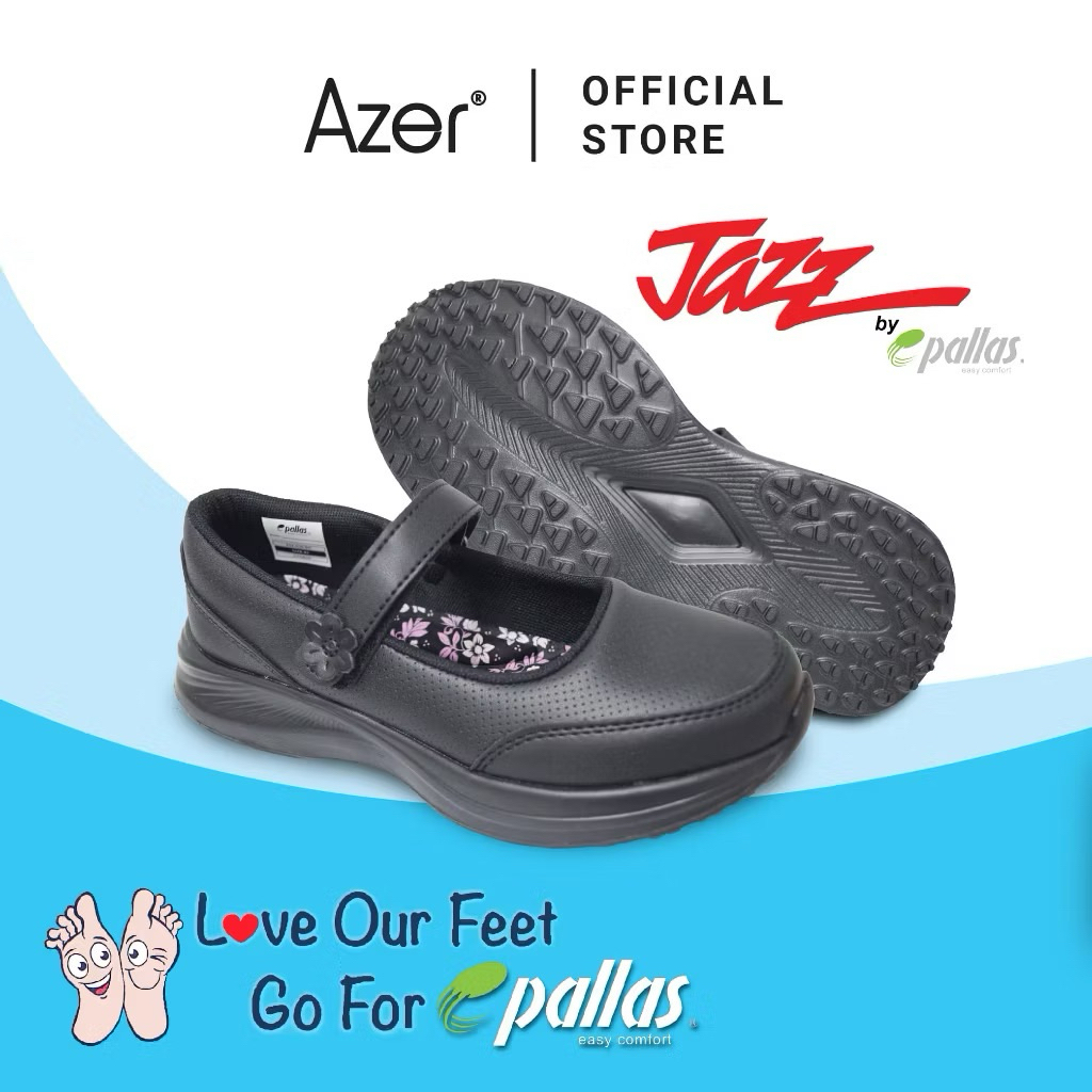 PALLAS JAZZ SCHOOL รองเท้า SINGLE STRAP 204/306-036 สีดํา