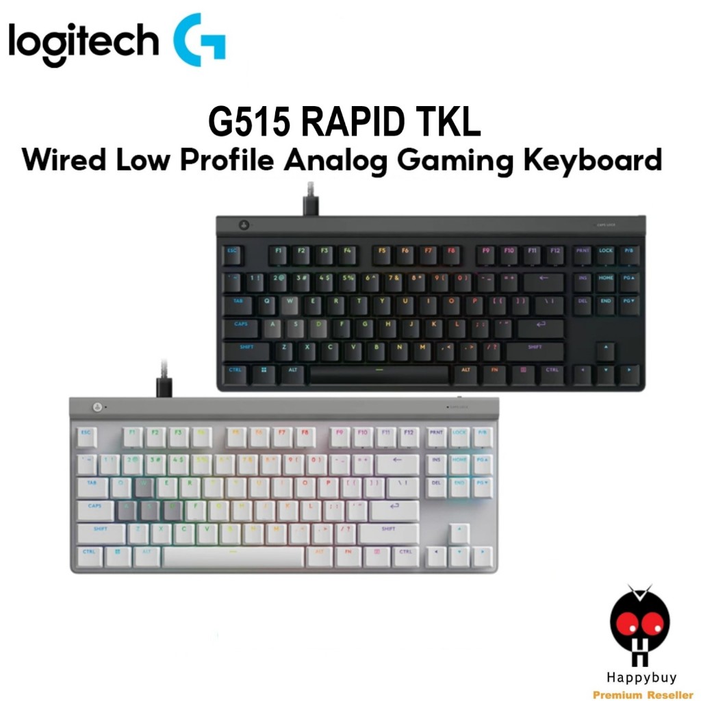 Logitech G515 RAPID TKL คีย์บอร์ดเกมอะนาล็อกแม่เหล็กรายละเอียดต่ําแบบมีสาย