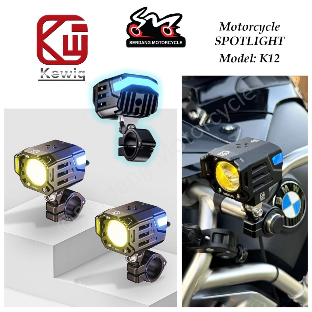KEWIG K12 Spotlight ไฟหน้า Lampu โคมไฟรถจักรยานยนต์กันน้ํา Led Touring หมอก Spot Light Versys ADV