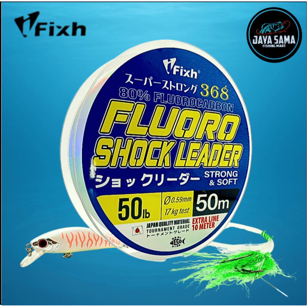 IFixh 368 Fluorocarbon Shock Leader 80% Tali Peramut Hantu Pancing Fishing Leader Linr FG Knot