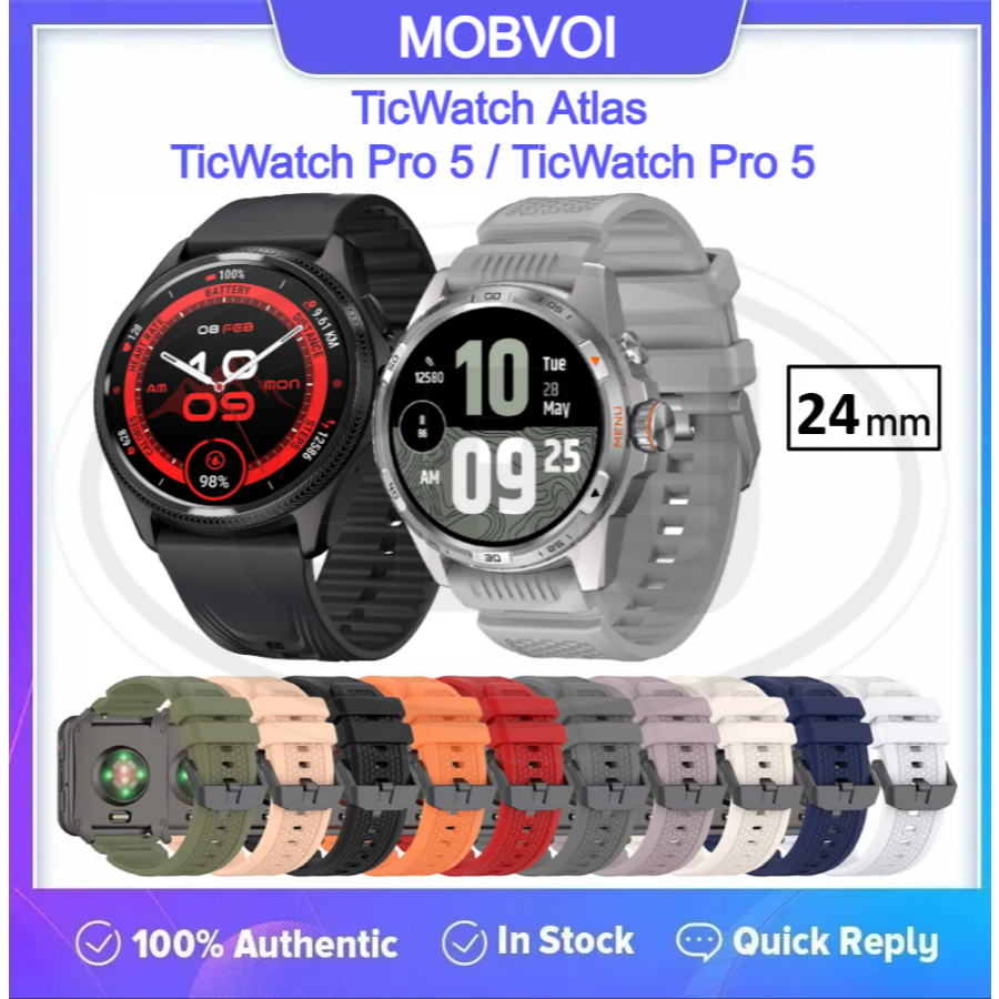 Mobvoi TicWatch Atlas / TicWatch Pro 5 / TicWatch Pro 5 Tali Strap - 24mm (คุณภาพสูง)