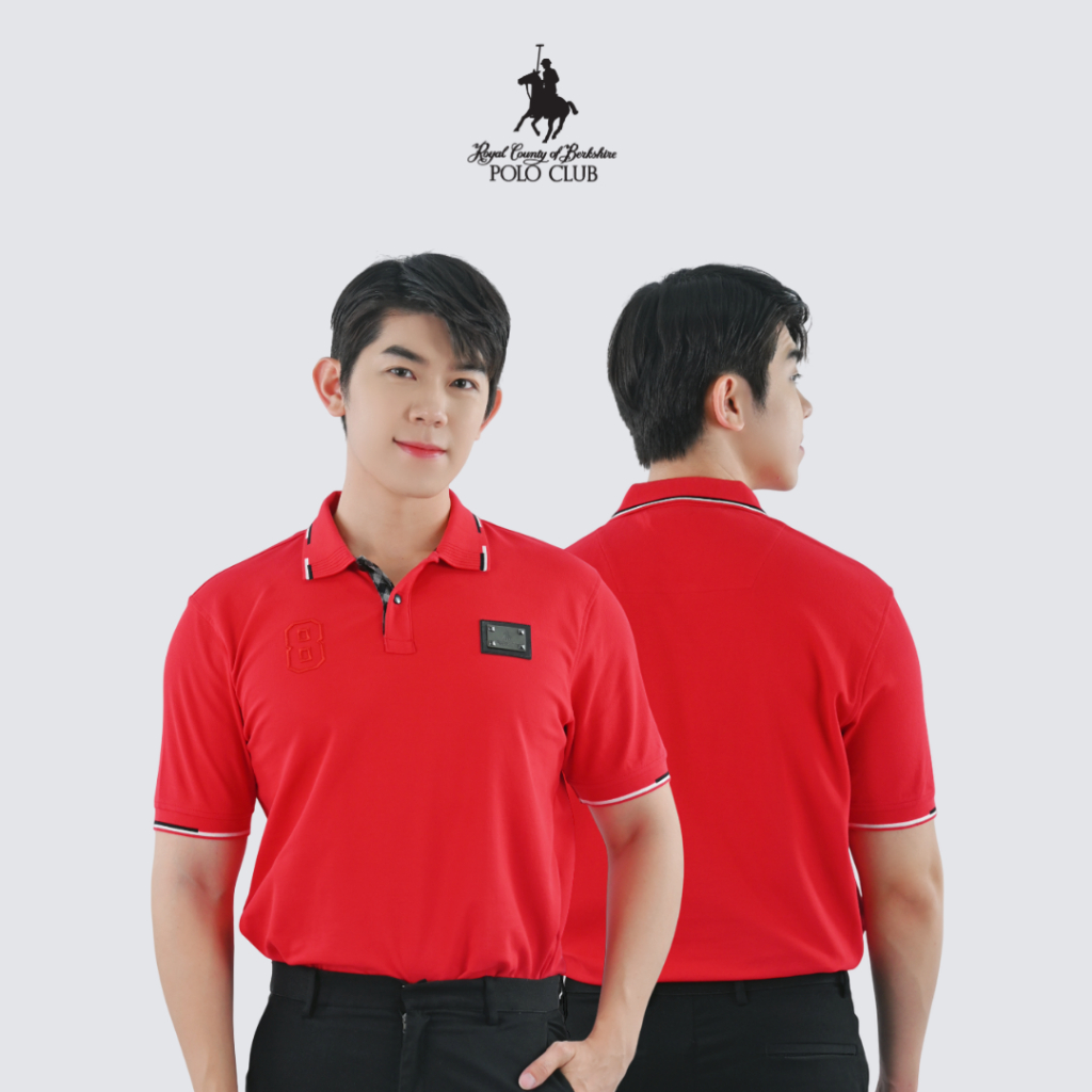 MERAH [RCB Premium] RCB Polo Club เสื้อโปโลแขนสั้นผู้ชายคอปก RMS61001H - สีแดง