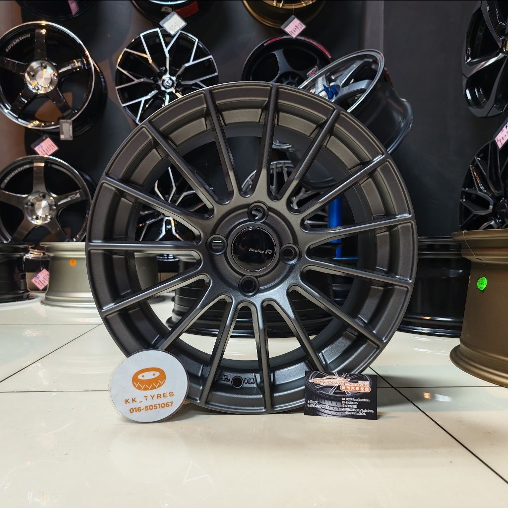 [4 ชิ้น] ขอบกีฬาใหม่ 15 นิ้ว Enkei RS05RR 15X7JJ ET35 4H100 Matt Gunmetal