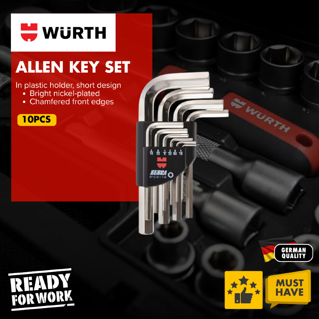 Wurth Allen Key Set l Set Kekunci Allen l 内六角工具