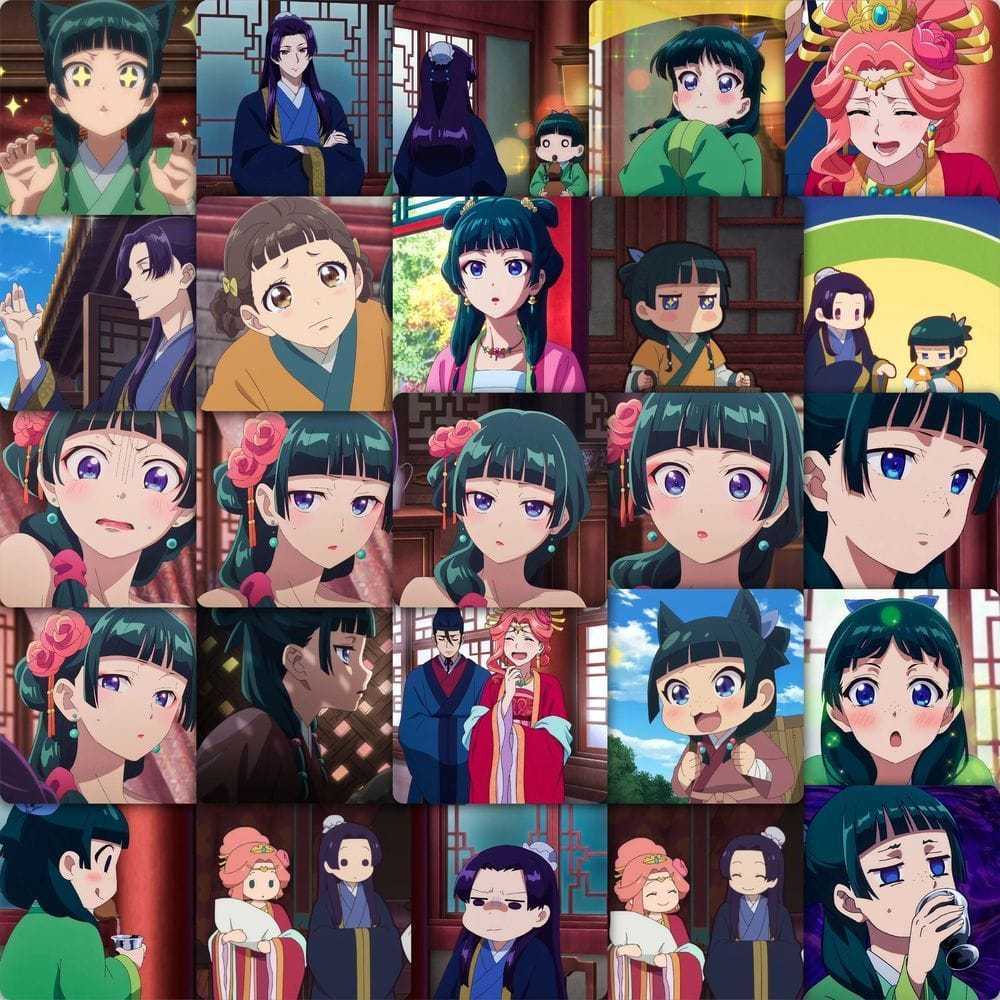 59 ชิ้น Apothecary Diaries Pelekat อะนิเมะผสมสติกเกอร์ชุดอะนิเมะ Pelekat สติกเกอร์ป้าย Maomao