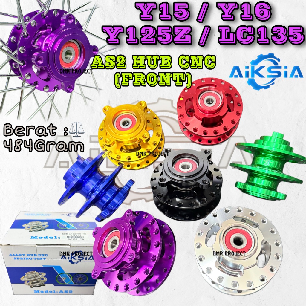 [AS 2 HUB FRONT] LC135/Y125Z/Y15/Y16 CNC ALLOY SLOT HUB AIK SIA AS2 HUB ALLOY (FRONT) RIM HUB