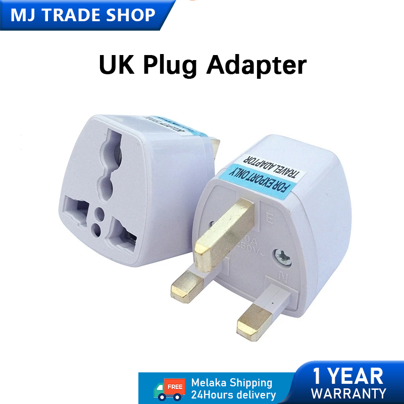 3-Pin Universal Adapter Plug Head UK 3 Pin Plug Socket US/EU/AU to UK Plug Adaptorcomfit器